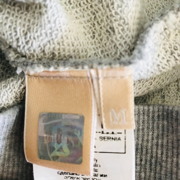 GALLIANO Top Sweat shirt Gray Grey Embellished  M - Picture 7 of 8